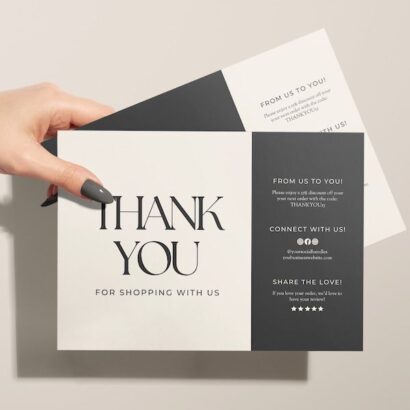 بطاقات الشكر Thank you cards